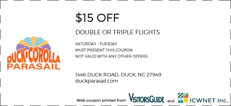 $15 OFF  DOUBLE OR TRIPLE FLIGHTS 