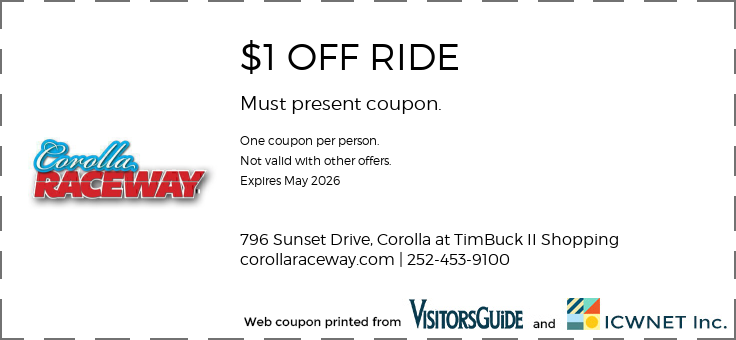$1 OFF RIDE Must present coupon.