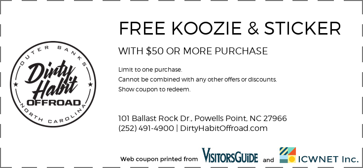 FREE KOOZIE & STICKER WITH $50 OR MORE PURCHASE