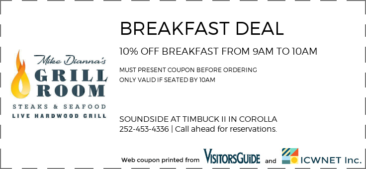 BREAKFAST DEAL 10% OFF BREAKFAST FROM 9AM TO 10AM