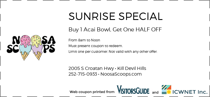 SUNRISE SPECIAL Buy 1 Acai Bowl, Get One HALF OFF 