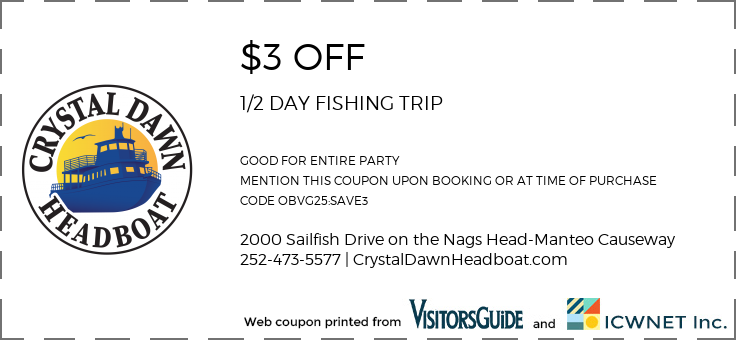 $3 OFF  1/2 DAY FISHING TRIP