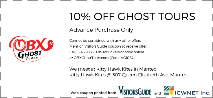 10% OFF GHOST TOURS Advance Purchase Only