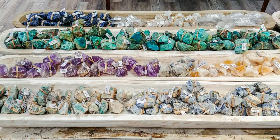 Various rocks and minerals at The Mystic Jewel