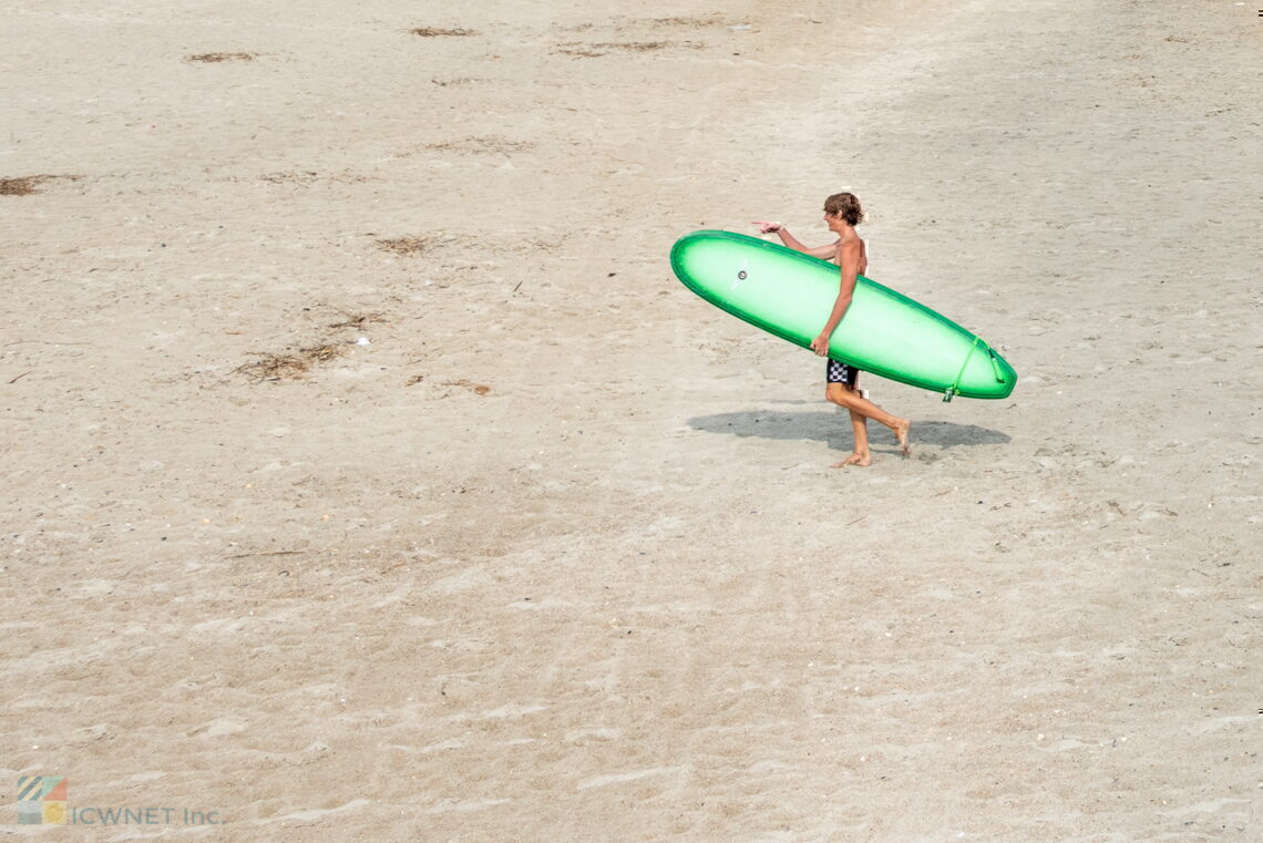 Surfing near Beaufort, NC