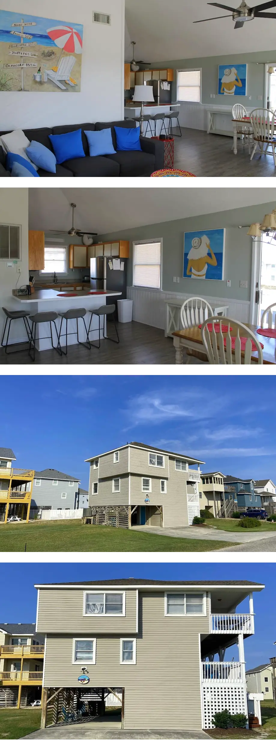 4 Bedroom, 2.5 bath, sleeps 10, 1 block ...