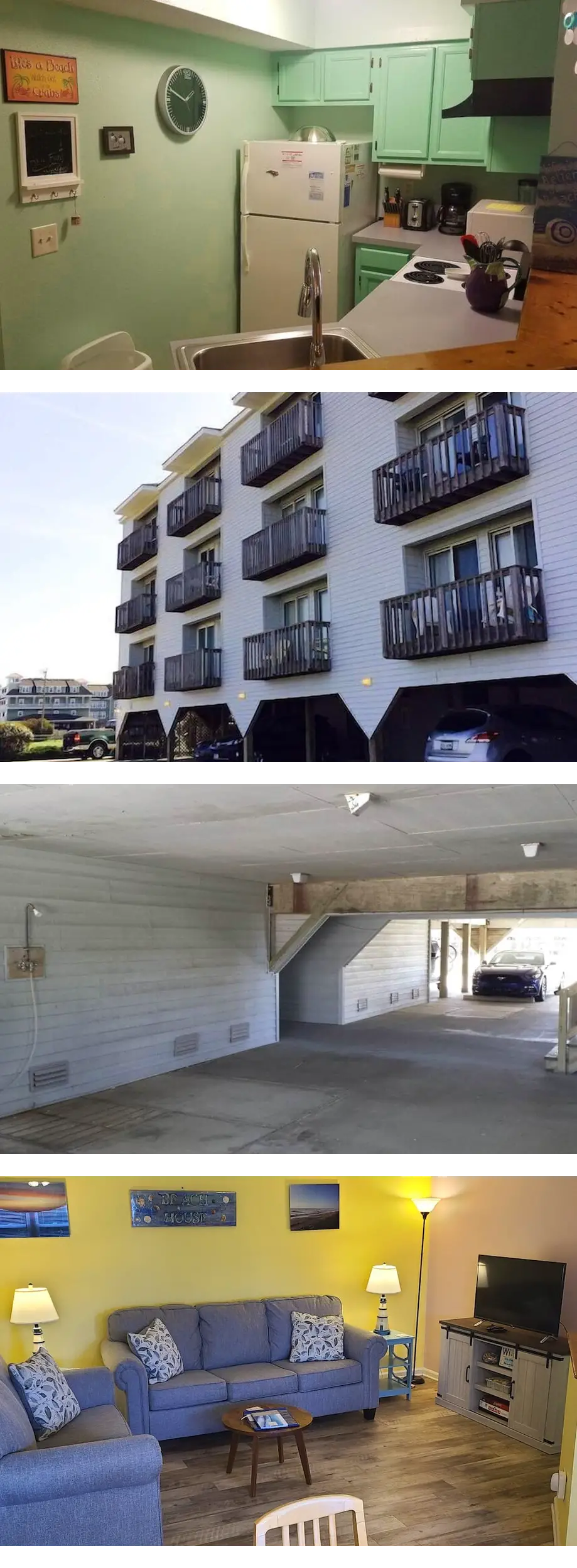 1st floor end unit 1 block to beach acce...
