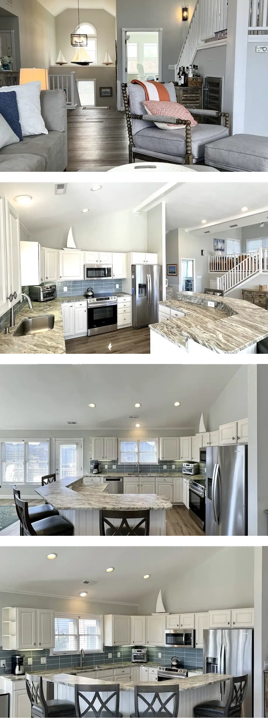 Semi Oceanfront-100 FT to ocean,  3 King...