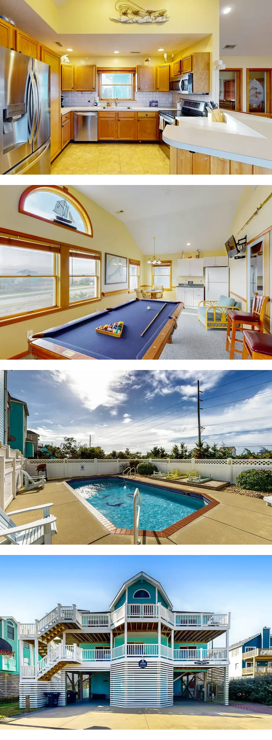 Ocean-view house with pool, hot tub, gam...