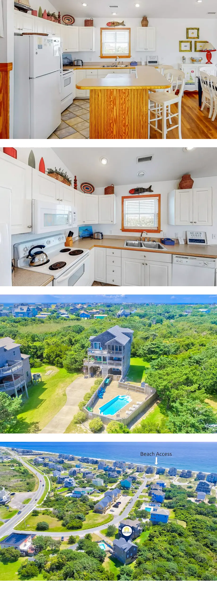 Waterfront house near beach access with ...