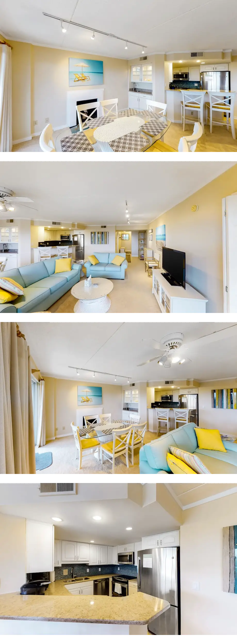 Beachy waterfront condo with private bal...