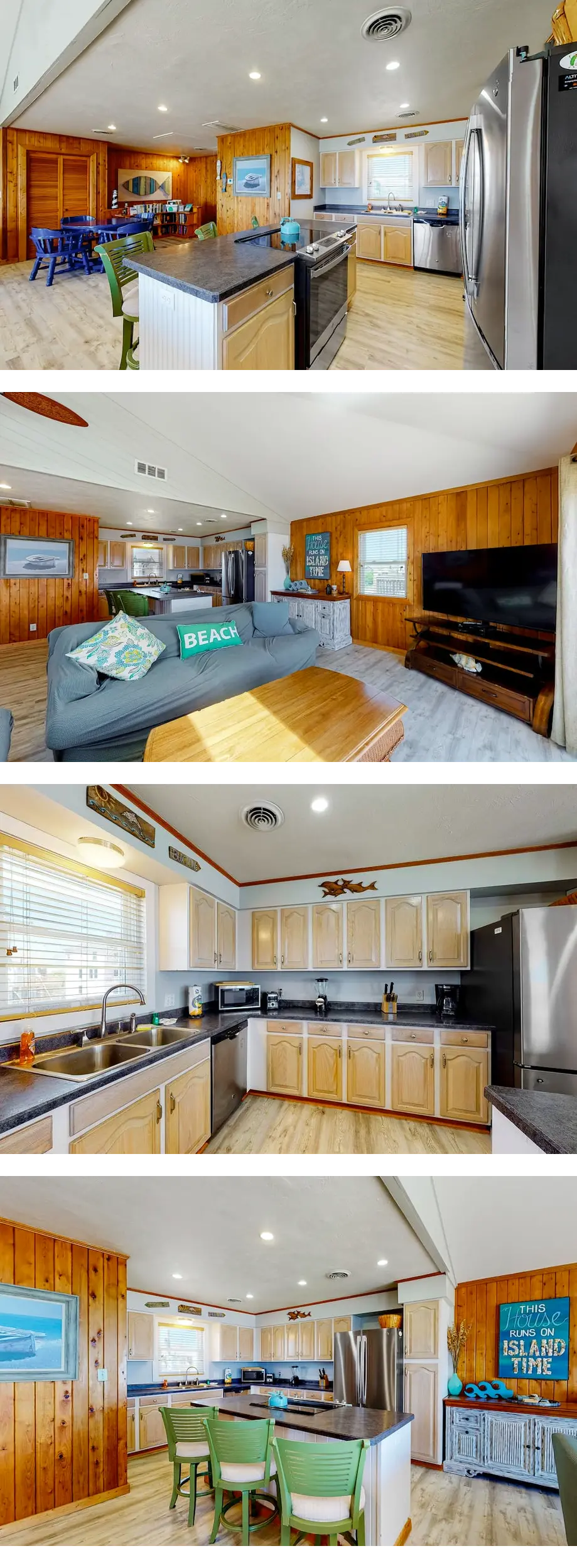 Oceanfront home with 2-tier deck, beach ...