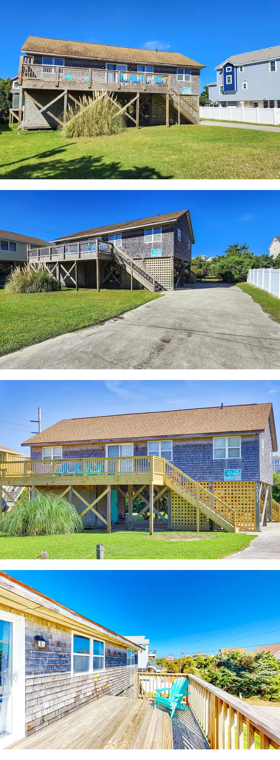 Raised home near the beach with deck, wa...