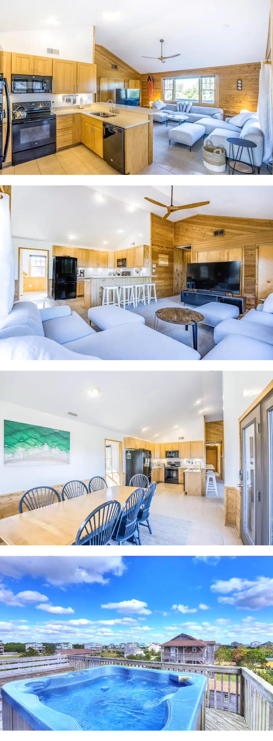 Handsome raised home with private hot tu...