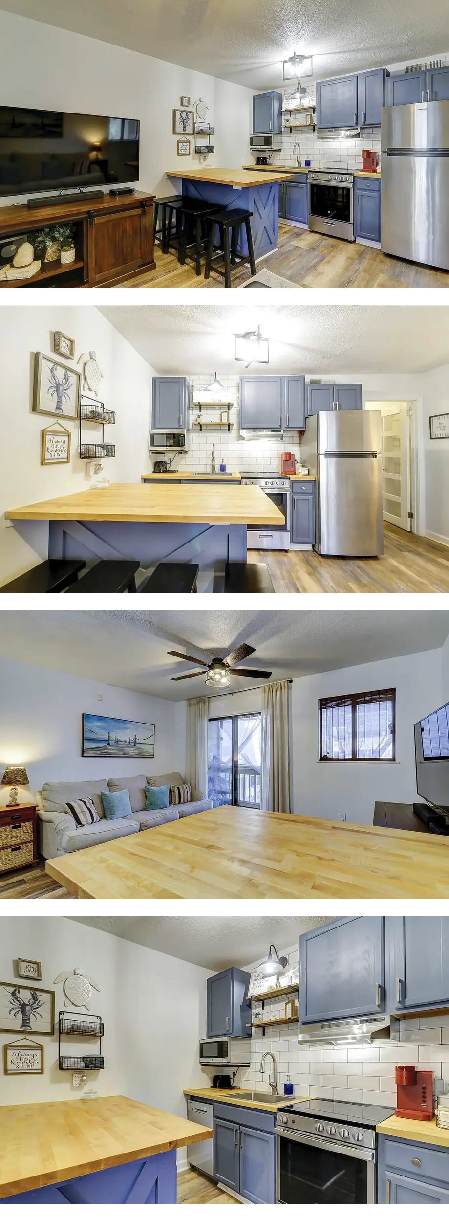 Second-floor condo in beachfront complex...