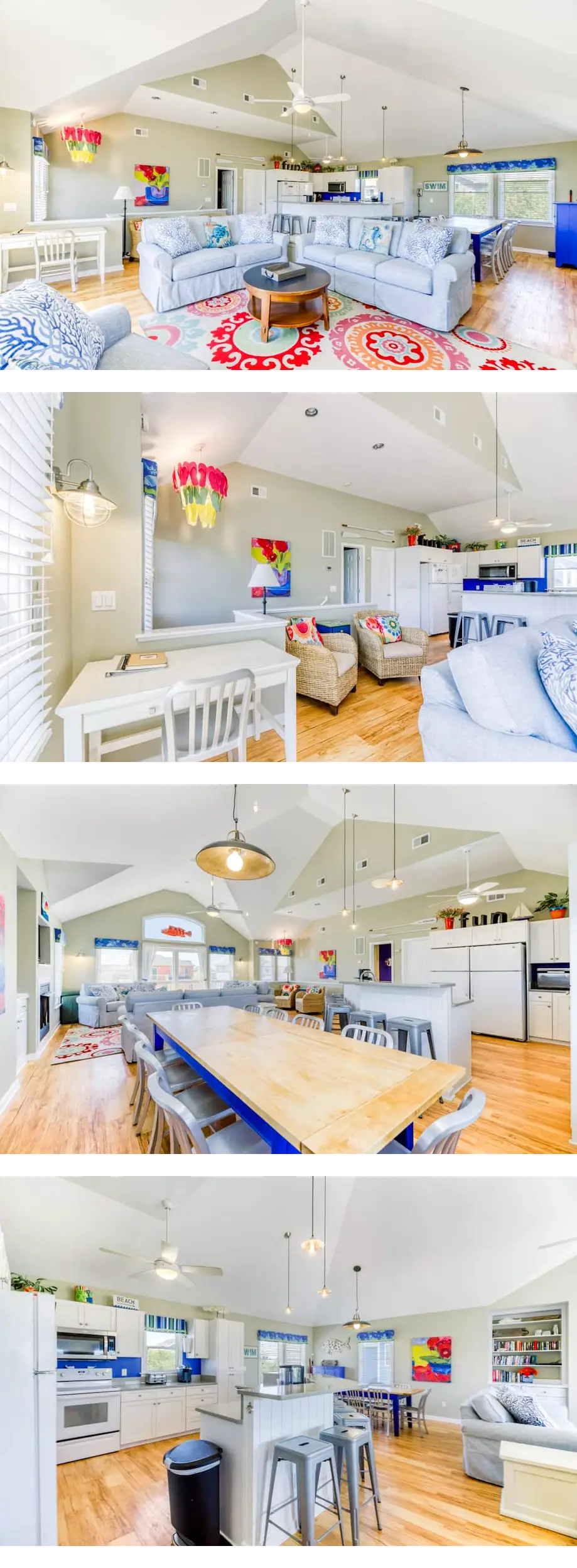Fun, beachy decor and well-appointed bed...