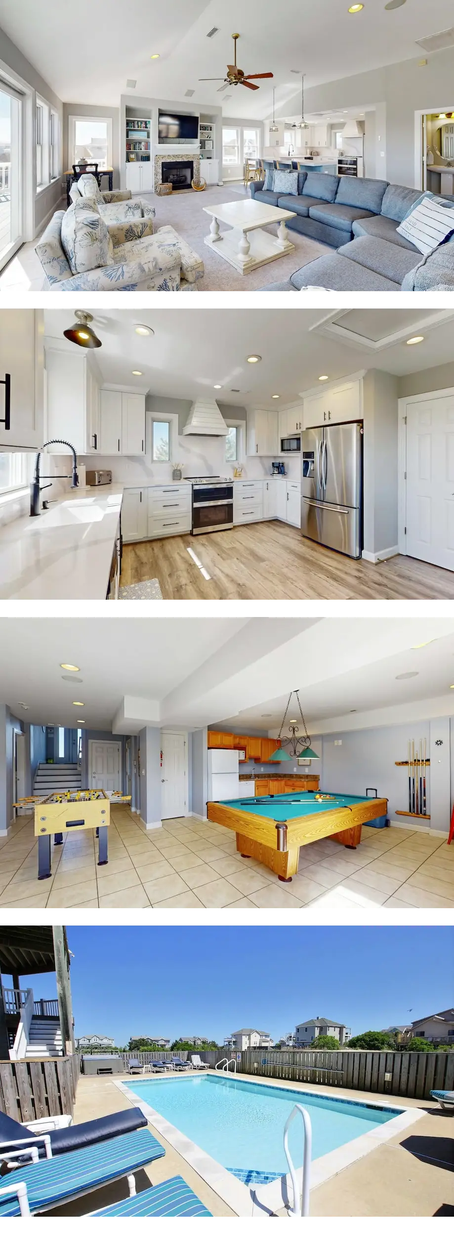 7BR house with pickleball lines & net