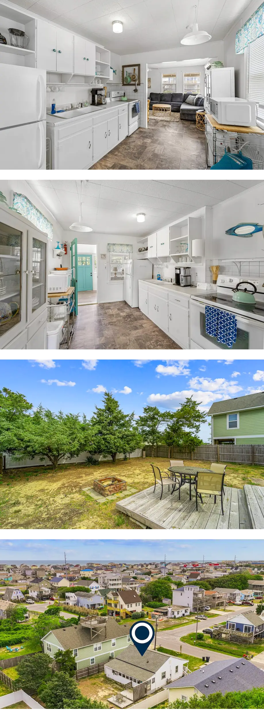 3BR coastal home with a large yard, fire...