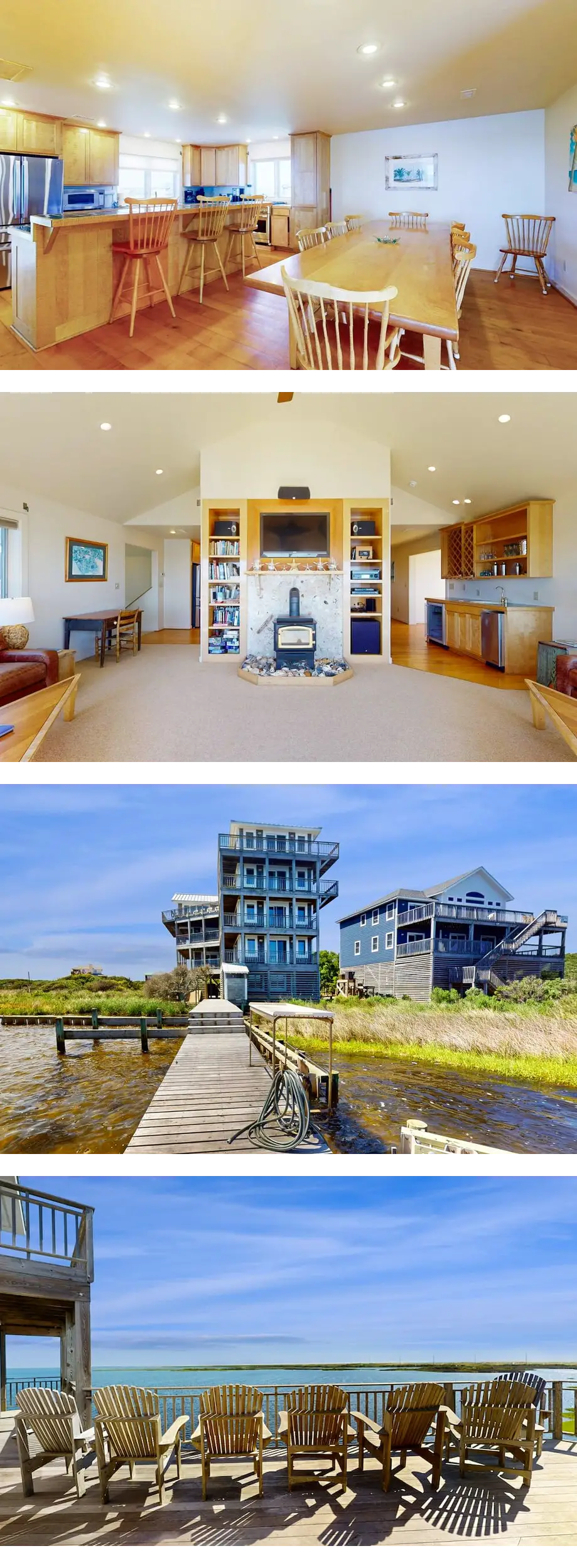 Waterfront house with private hot tub, p...