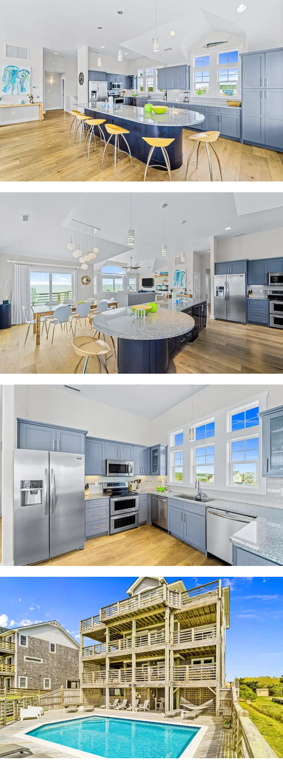 Dazzling waterfront home with balconies,...