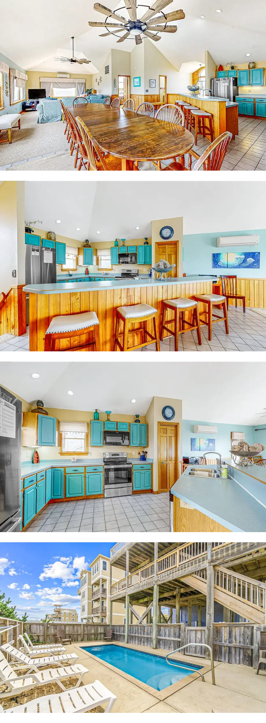 Coastal home with private pool, game roo...