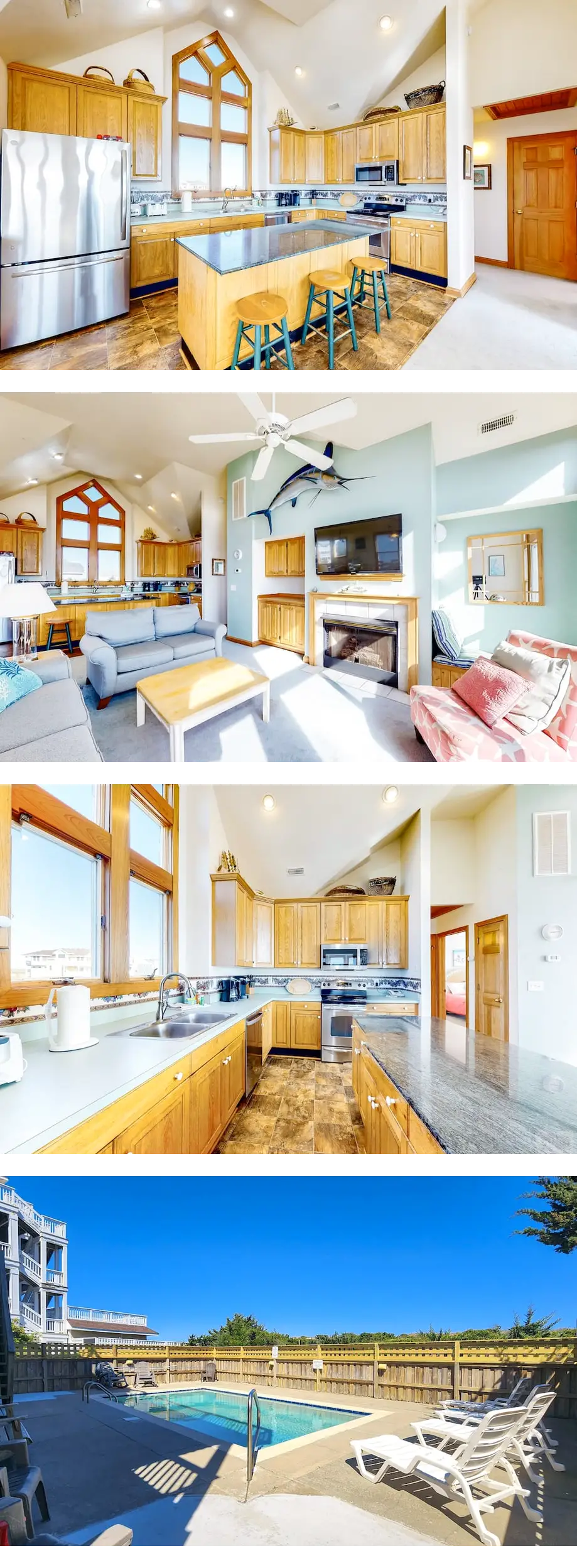 Oceanfront home with private hot tub, po...