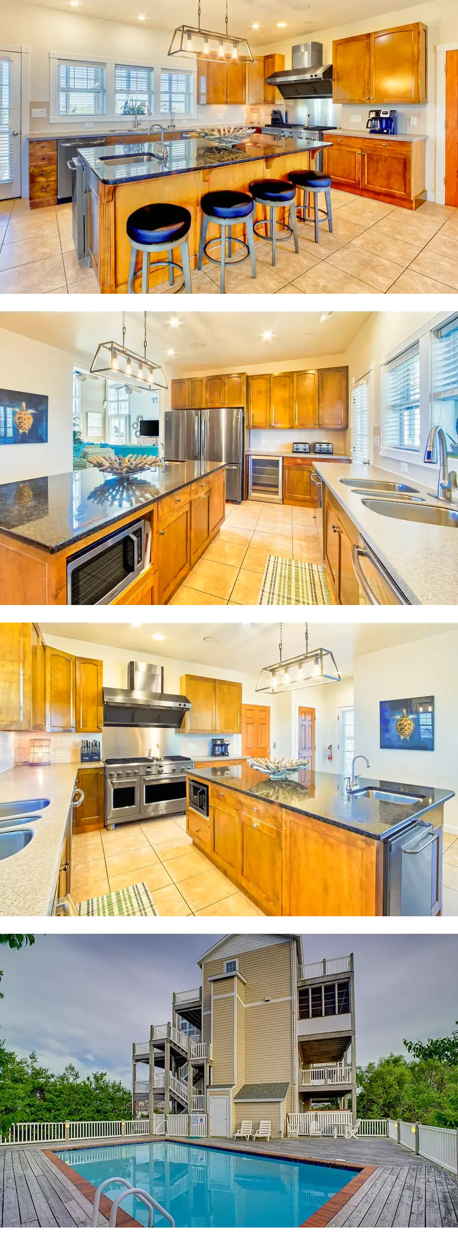 Beach home overlooking the ocean with po...