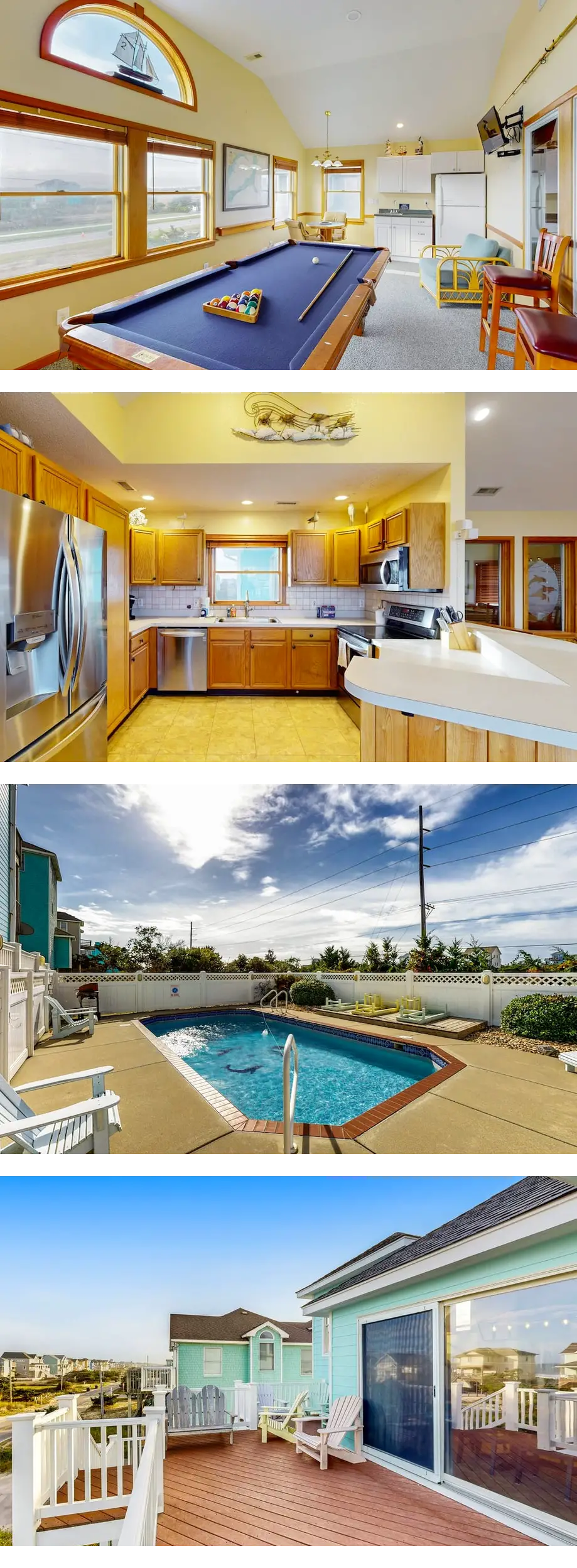 Ocean-view house with pool, hot tub, gam...