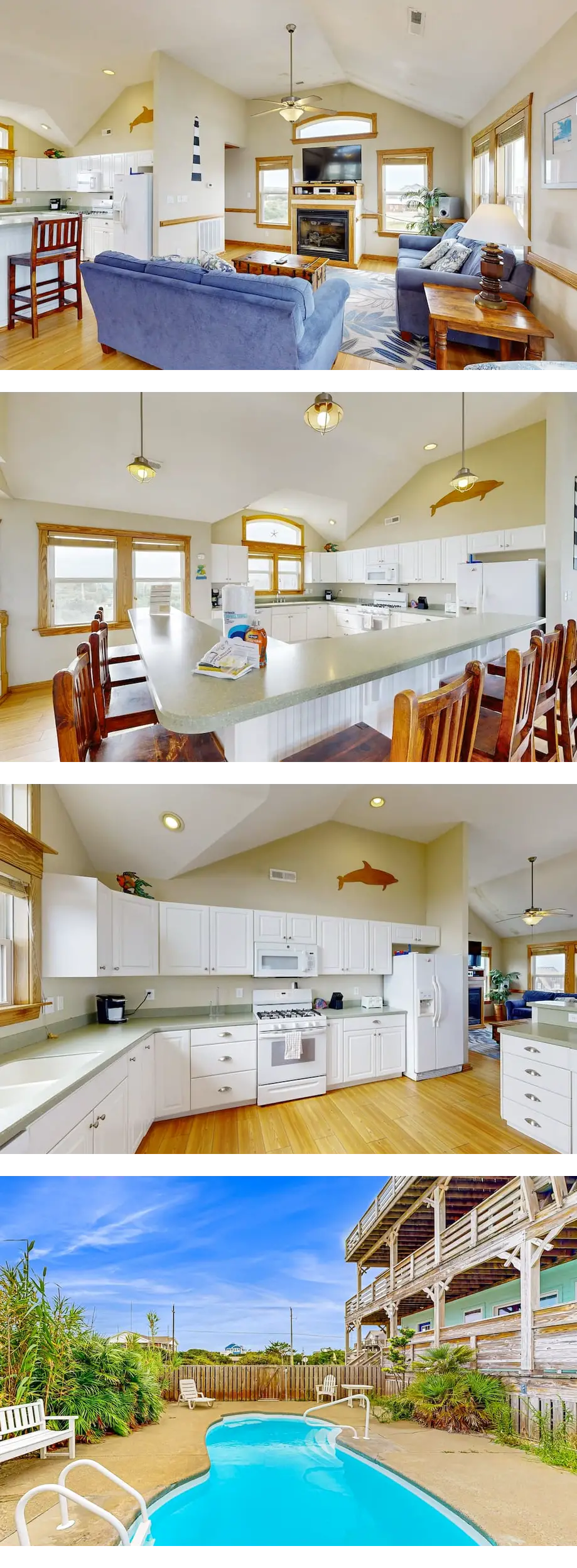 Towering beach house with private pool, ...