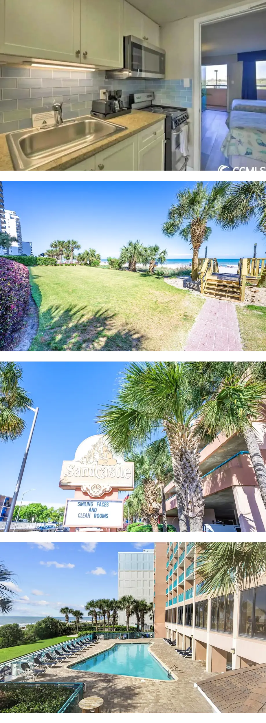 New 1BR Direct Oceanfront Sandcastle Sou...