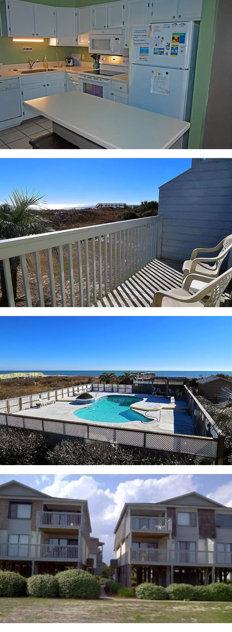 3 br, 2 ba oceanfront condo, bed linens ...