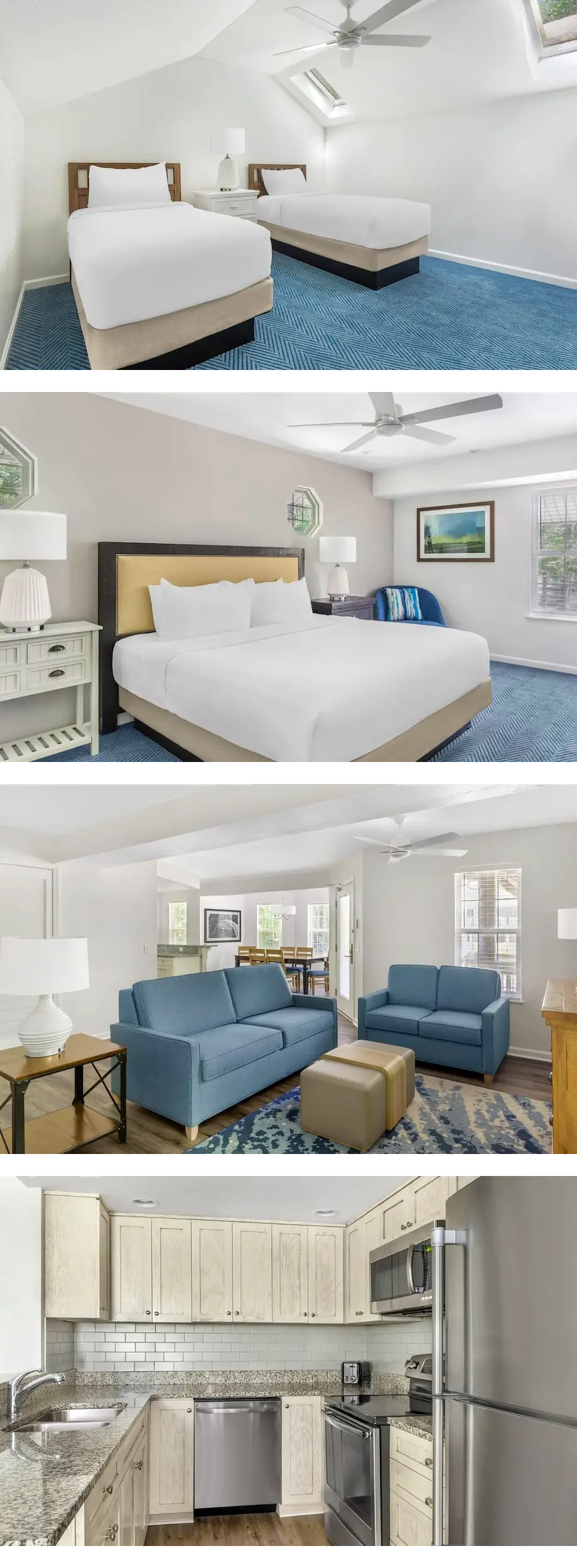 3 Tranquil 2BR Loft Suites w/ Full Kitch...