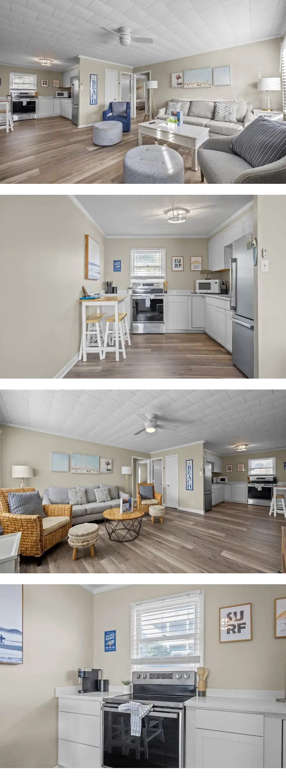 Beachfront duplex w/ 4BR, 2BA, ocean vie...