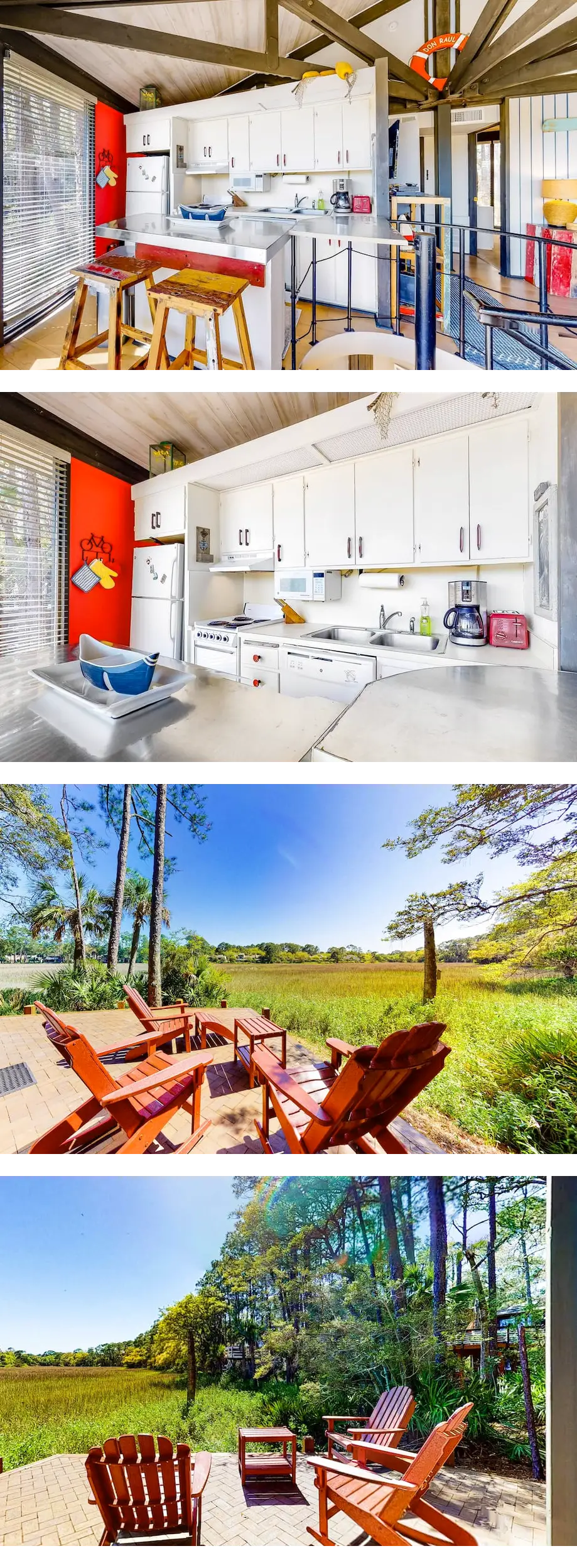 Unique Treehouse Haven with Marsh-Front ...