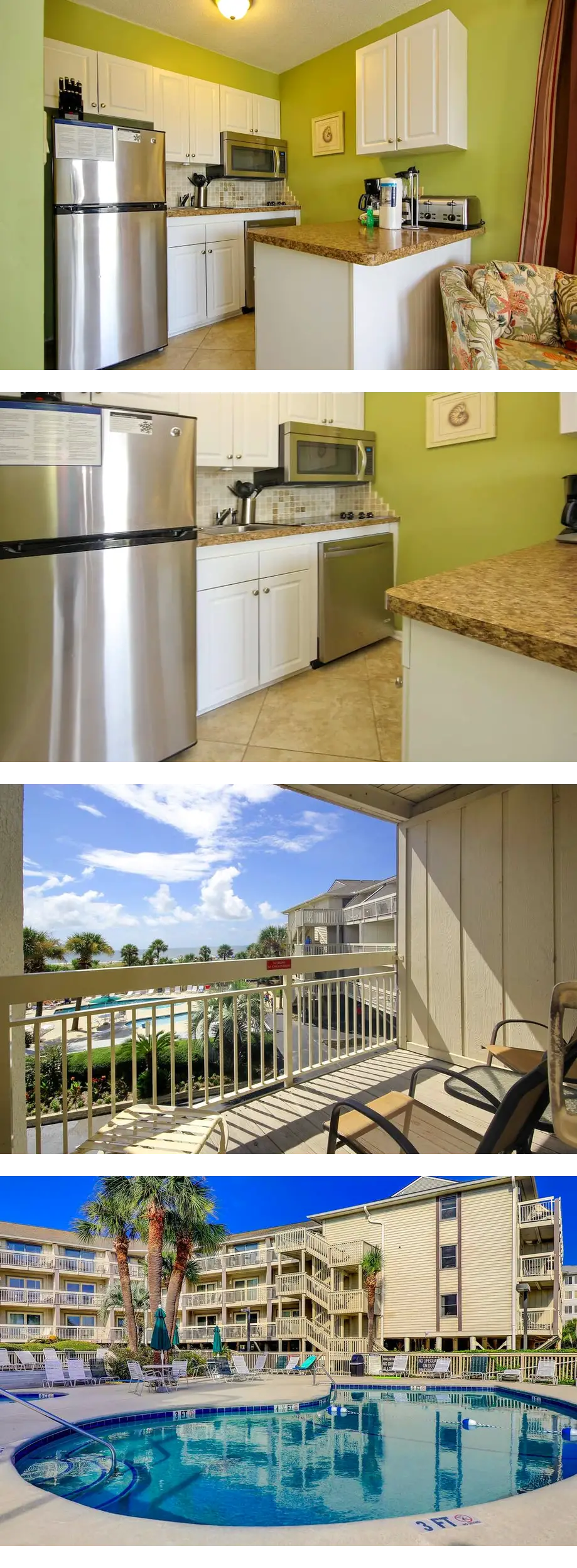 Beach-view condo in oceanfront complex w...